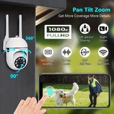 2PCS WiFi Security Camera 1080P HD Indoor, 360° Pan Tilt, Color Night Vision, Motion Tracking & 2-Way Audio
