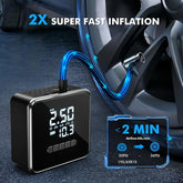 150PSI Wireless Car Inflator – Portable Type-C Rechargeable Electric Air Pump with LED Light & Digital Display