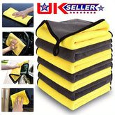 10PCS Super Absorbent Microfiber Car Wash Towels – Premium Knit Fabric for Cleaning & Drying