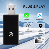 Wireless CarPlay Adapter 2025 Upgrade, USB/Type-C Plug & Play, Stable Connection for iPhone & Android