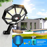 168 LED Solar Motion Sensor Street Light with Remote Control – 3 Lighting Modes, 180° Adjustable Floodlight for Outdoor Use