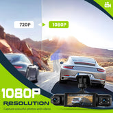 Rimoody 3.16" 1080P Quad Camera Dash Cam with Motion Detection, Loop Recording & Reverse Assist