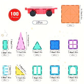 100pcs Magnetic Building Floor Tiles – STEM Educational Construction Toy for Kids 3+