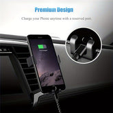 Gravity Car Phone Holder – Air Vent Clip Mount, 360° Rotation, One-Hand Operation for Smartphones