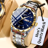 Men’s Automatic Mechanical Watch – Glow-in-the-Dark Stainless Steel Style with Rhinestone Accents