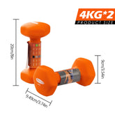 Hex Dumbbells Set of 2 – Waterproof, Non-Slip Neoprene Dumbbells, Color-Coded 1–10kg, Hex Head Design