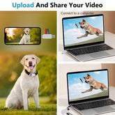 360° Rotating Pet Activity Tracker Collar with 170° Wide-Angle Lens – Adjustable 29.5–42.5cm for Cats & Dogs