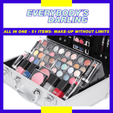 All-In-One Vegan Makeup Case with Aluminium Frame – Complete Travel Cosmetic Kit for All Occa