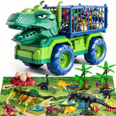 T-Rex Dinosaur Truck Toy Set with 8 Dinosaurs, Play Mat, Dino Eggs & Trees for Kids 3–6