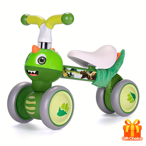 Baby Balance Bike for Toddlers 10–36 Months – Non-Pedal 4-Wheel Riding Toy for Boys & Girls