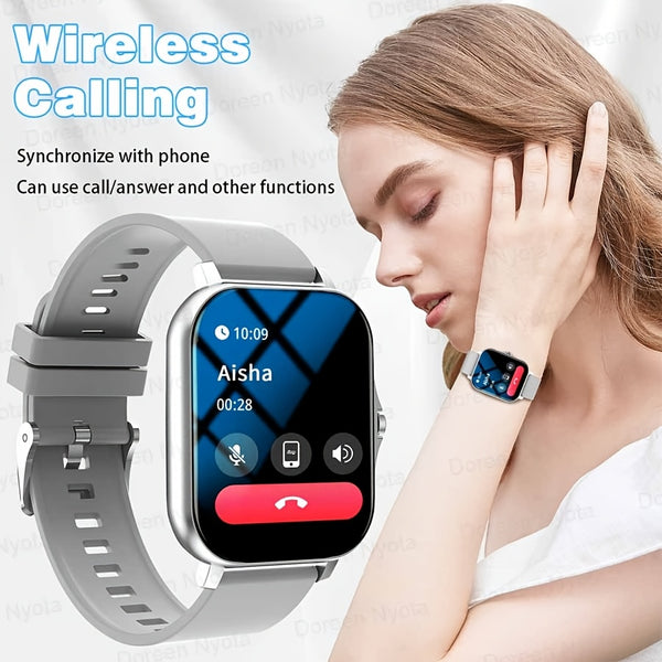 2025 Smart Watch – Full Touch Wireless Calling Fitness Tracker, Compatible with Android & iOS, Men & Women