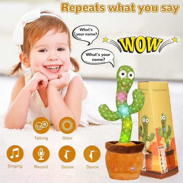 Singing & Dancing Talking Plant Toy – Musical Plush with Voice Repeat, Interactive Kids Toy, USB Rechargeable