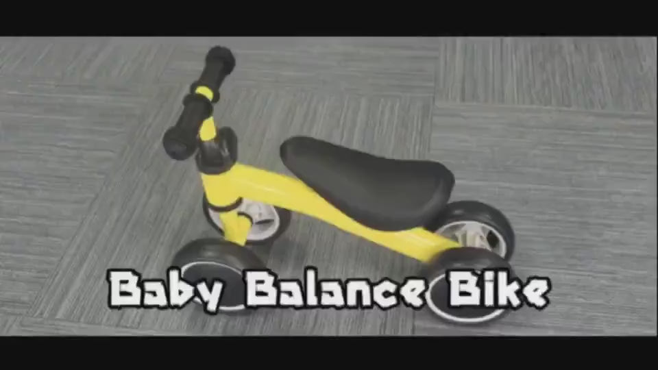 Baby Balance Bike for Toddlers 10–36 Months – Non-Pedal 4-Wheel Riding Toy for Boys & Girls